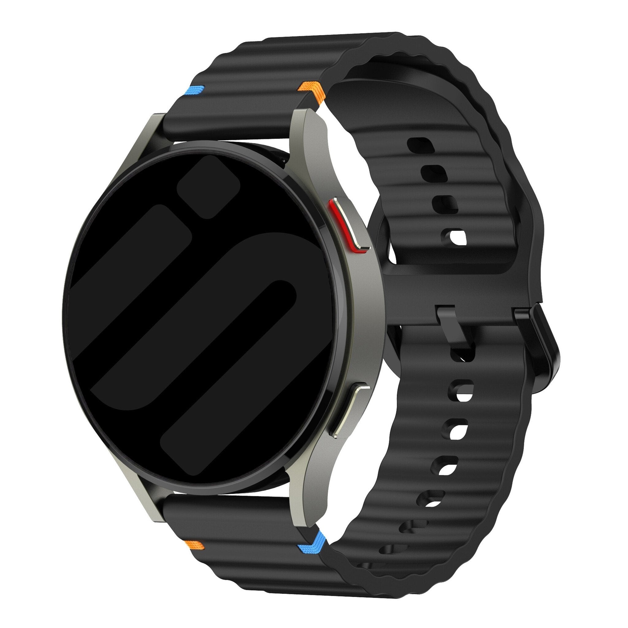 Bracelet silicone ondulé Huawei Watch GT 6 - 46mm (noir)