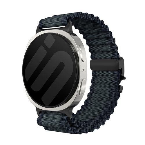 Bracelet nylon Outdoor avec boucle en P Samsung Galaxy Watch 9 - 40mm (noir avec noir)