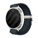 Samsung Galaxy Watch 8 - 44mm Outdoor Nylon Strap with P-Buckle (Black with Silver)