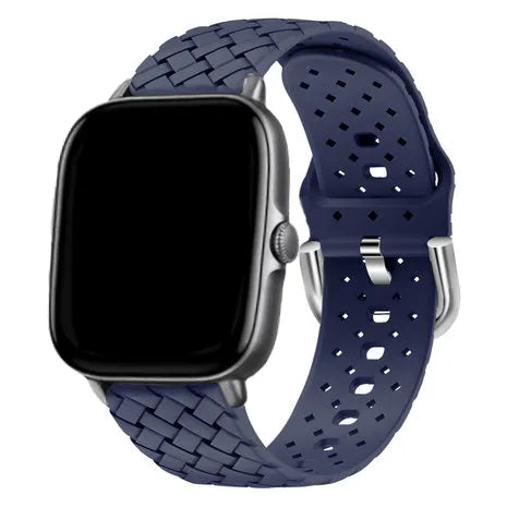 Bracelet silicone tissé Amazfit GTS 2 (bleu foncé)
