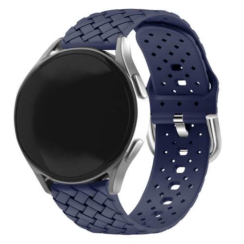 Bracelet silicone tissé Samsung Galaxy Watch 42mm (bleu foncé)