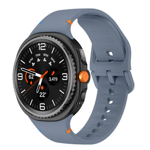 Bracelet silicone Samsung Galaxy Watch 8 - 44mm (bleu/gris)