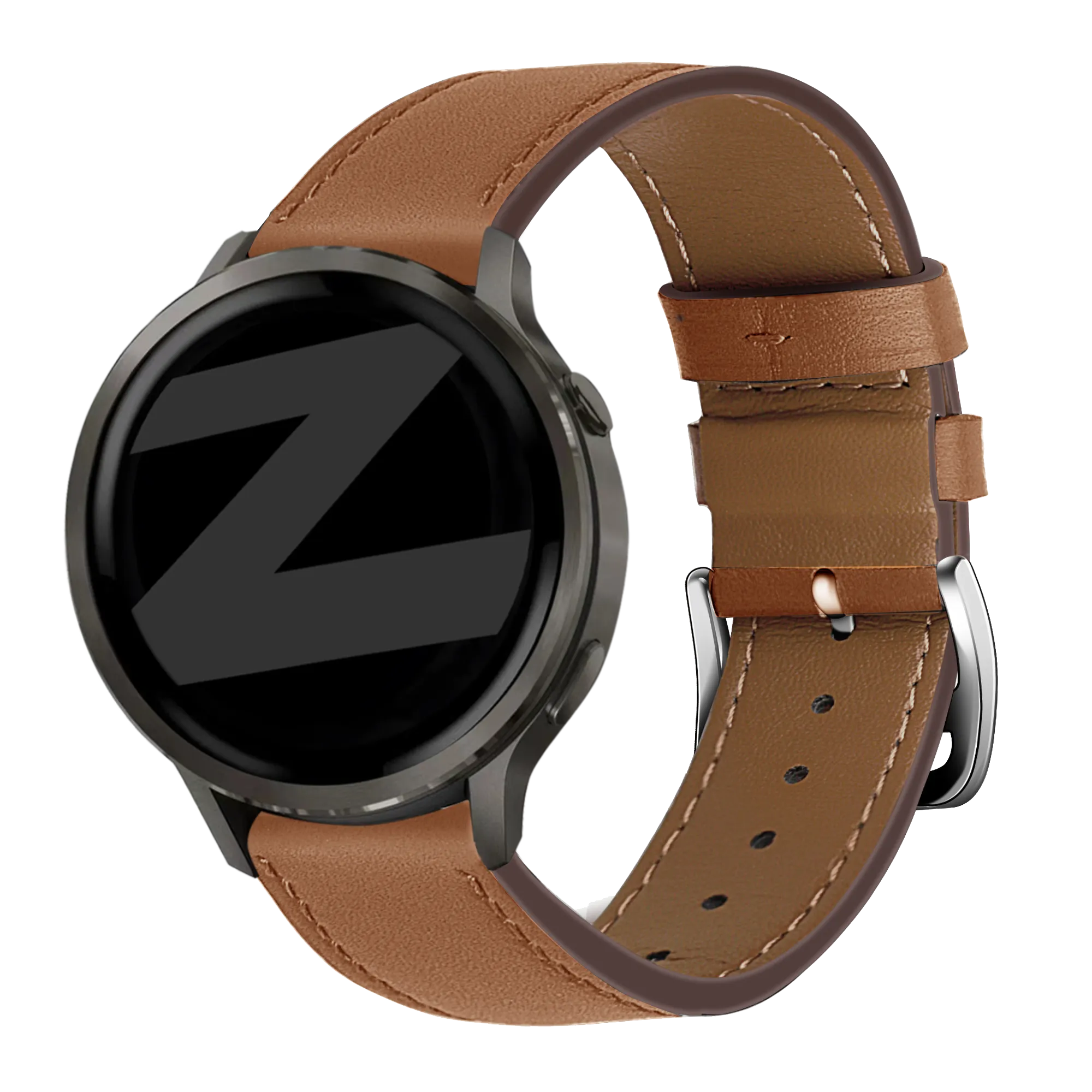 Bandz Bracelet cuir 'Deluxe' Garmin Forerunner 255 (marron)