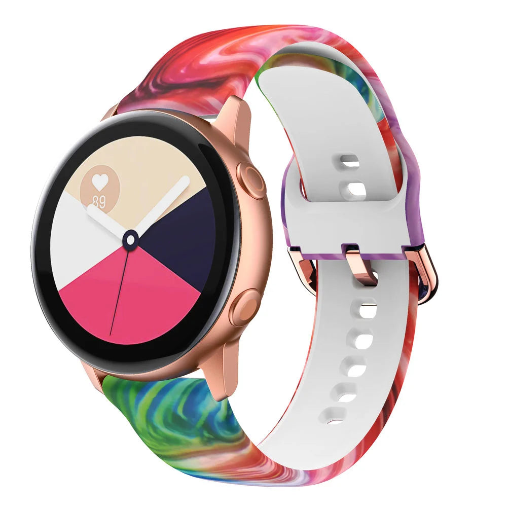 Bracelet montre silicone 20mm -  universal (coloré)