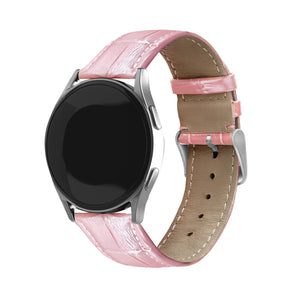 Bracelet cuir crocodile granulé Amazfit GTR Mini (rose)