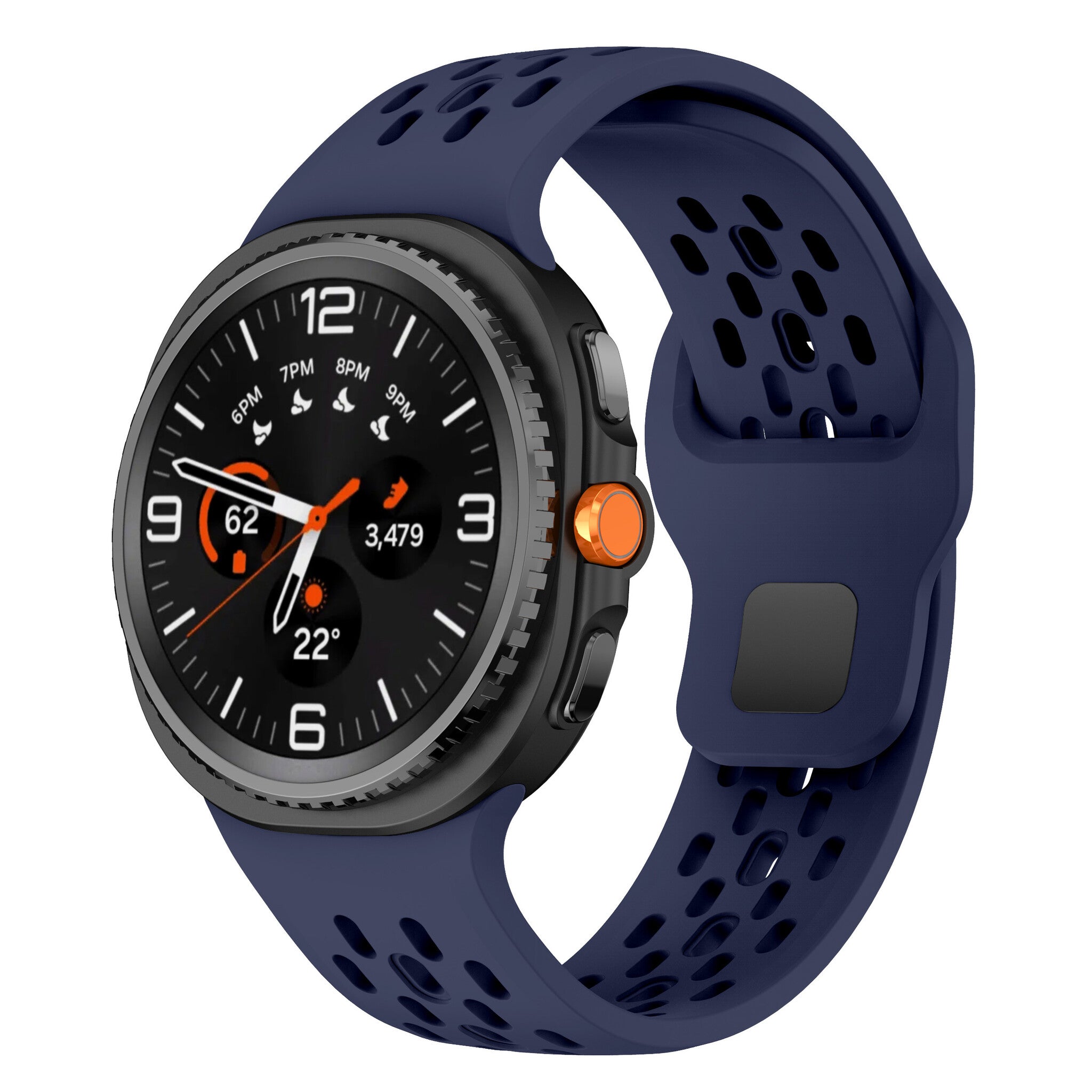 Bracelet air silicone Samsung Galaxy Watch 9 - 44mm (bleu foncé)