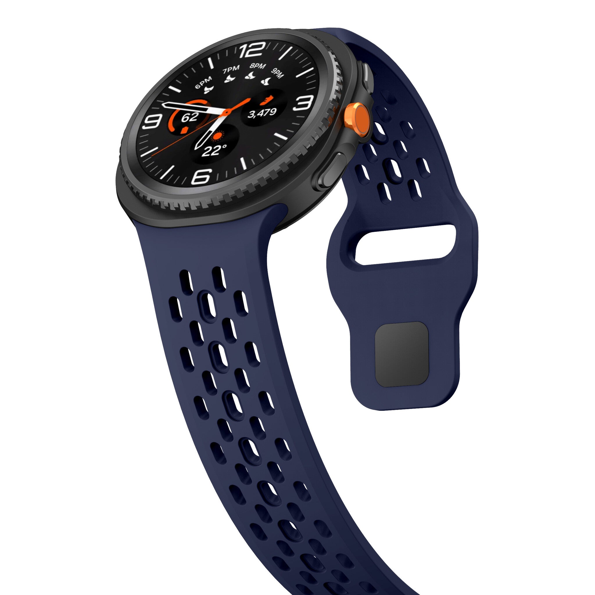 Bracelet air silicone Samsung Galaxy Watch 9 - 44mm (bleu foncé)