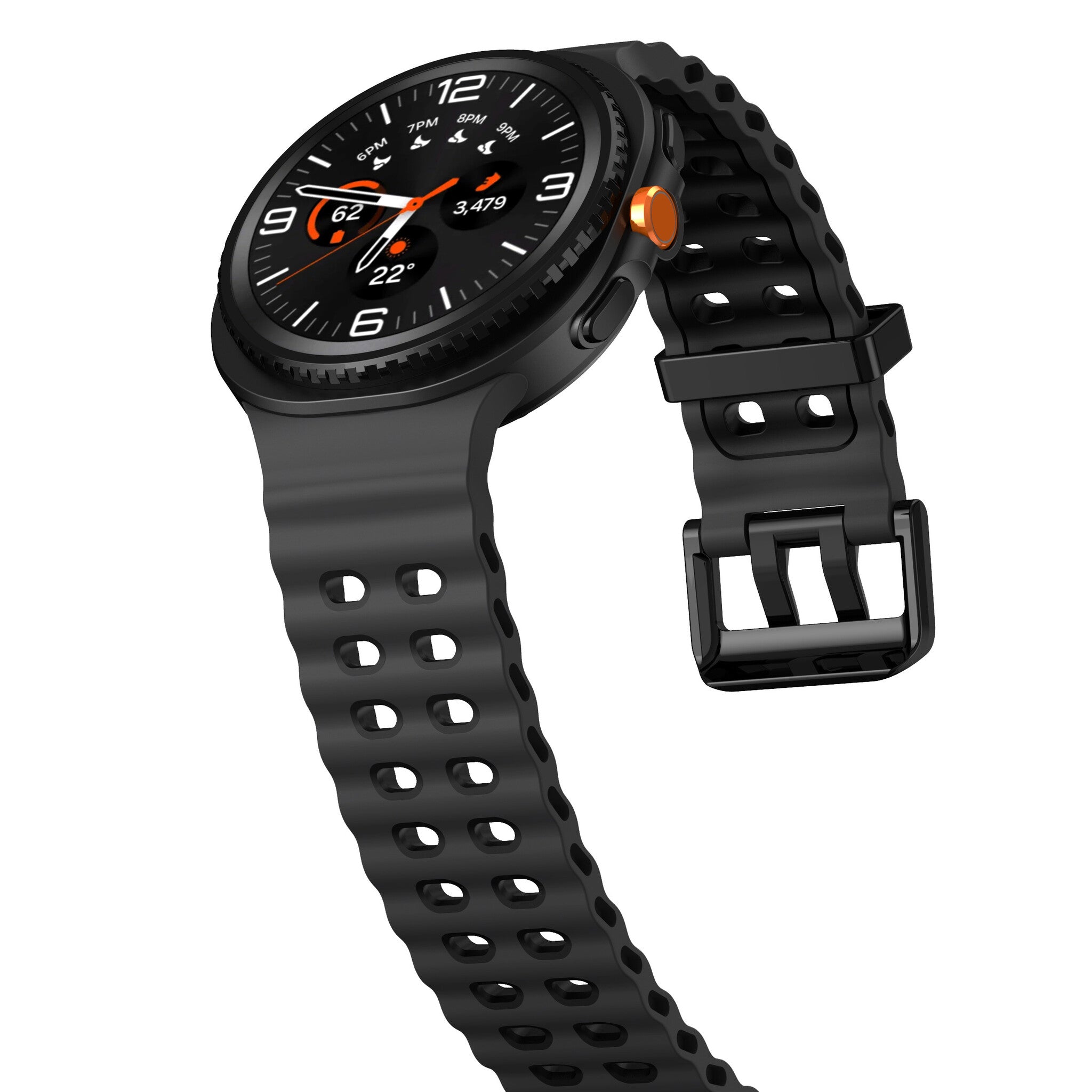 Bracelet Ocean Samsung Galaxy Watch 9 - 44mm (gris foncé/noir)