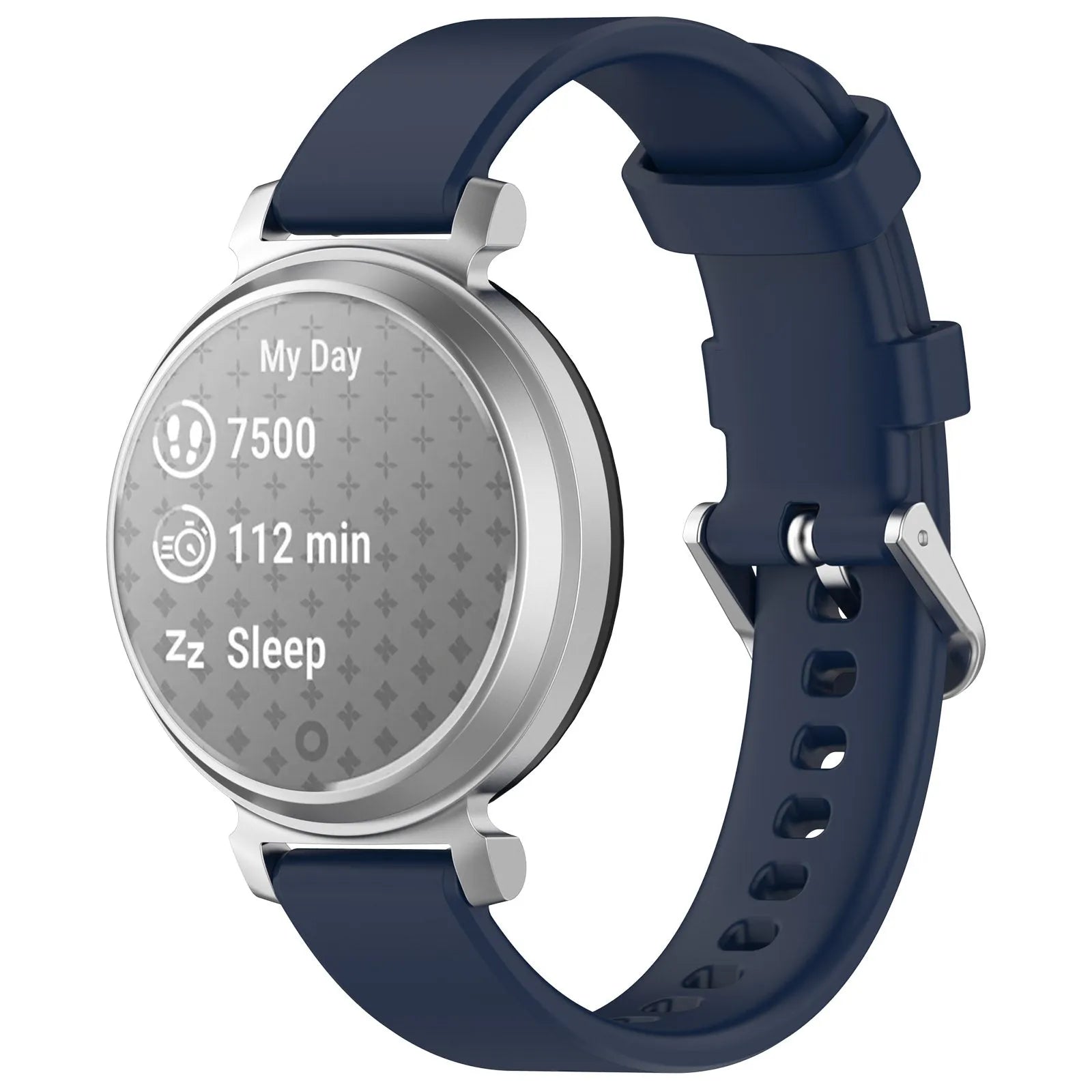 Bracelet silicone classique Pebble Round 2 - 14mm (bleu foncé)