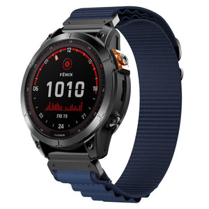Bracelet Alpine nylon Garmin Instinct (bleu foncé)