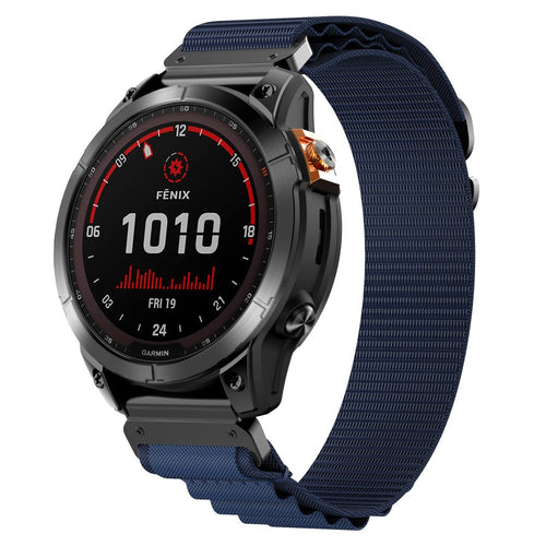 Bracelet Alpine nylon Garmin Instinct (bleu foncé)