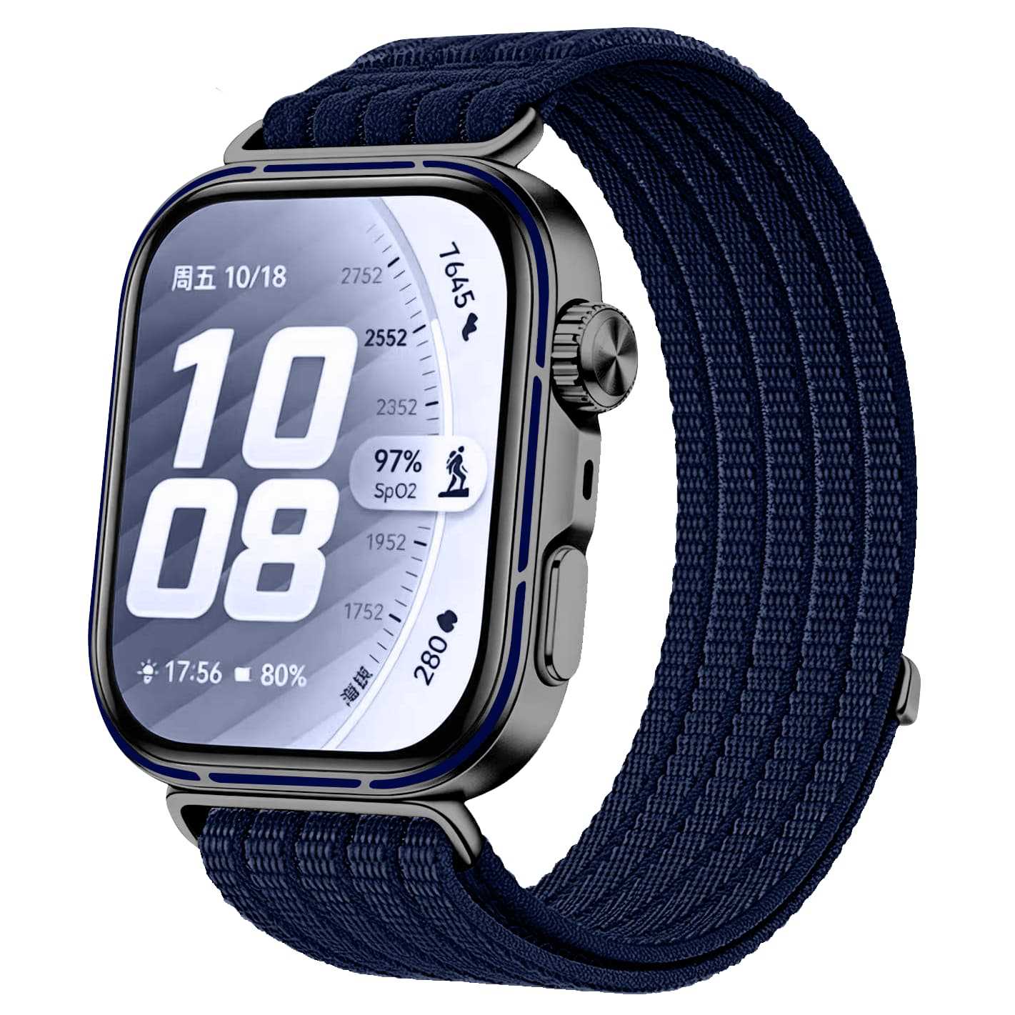 Bracelet nylon ultra fine Huawei Watch Fit 5 Pro (bleu foncé)