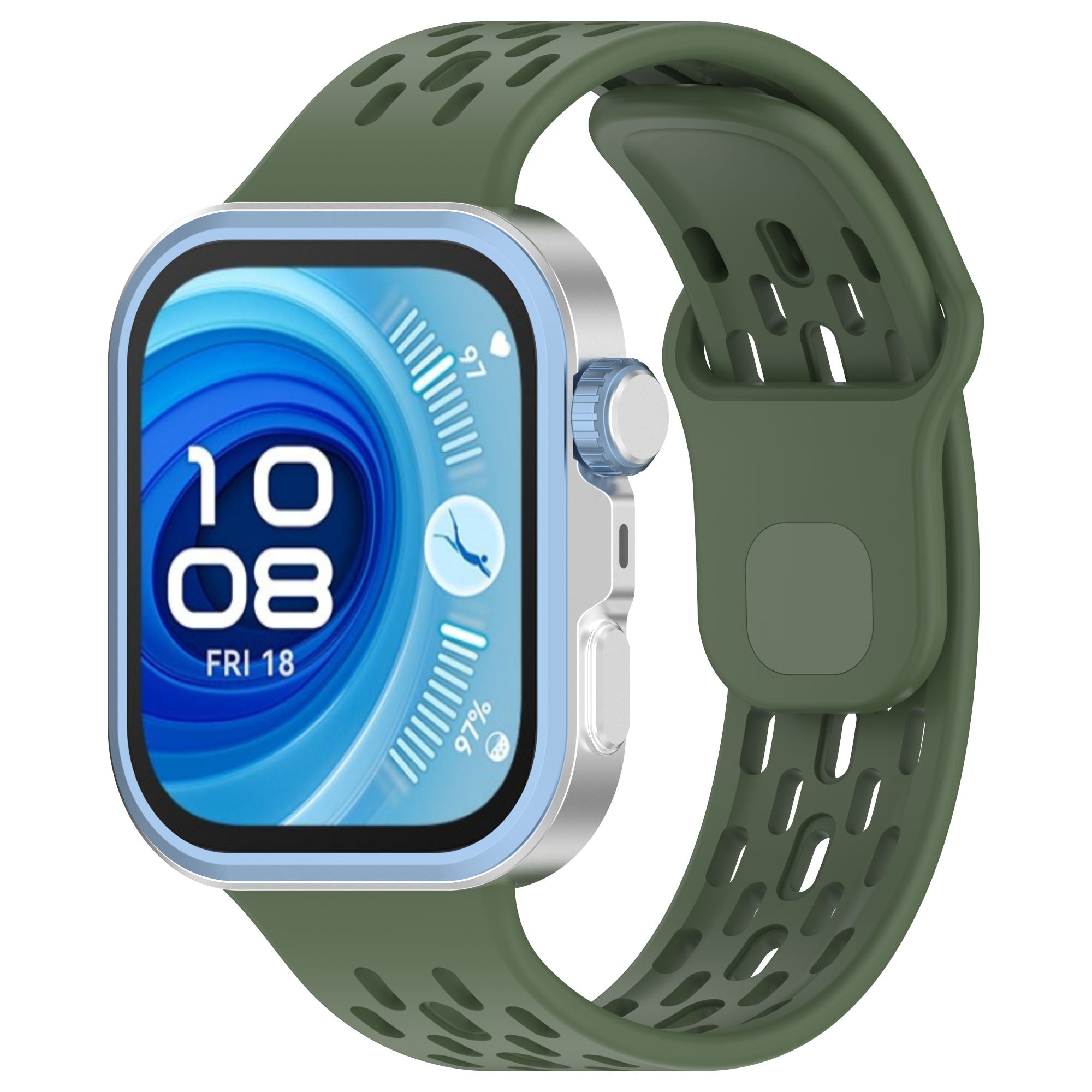 Bracelet air silicone Huawei Watch Fit 5 Pro (vert foncé)