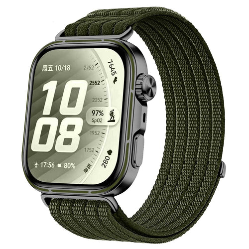 Bracelet nylon ultra fine Huawei Watch Fit 5 Pro (vert foncé)