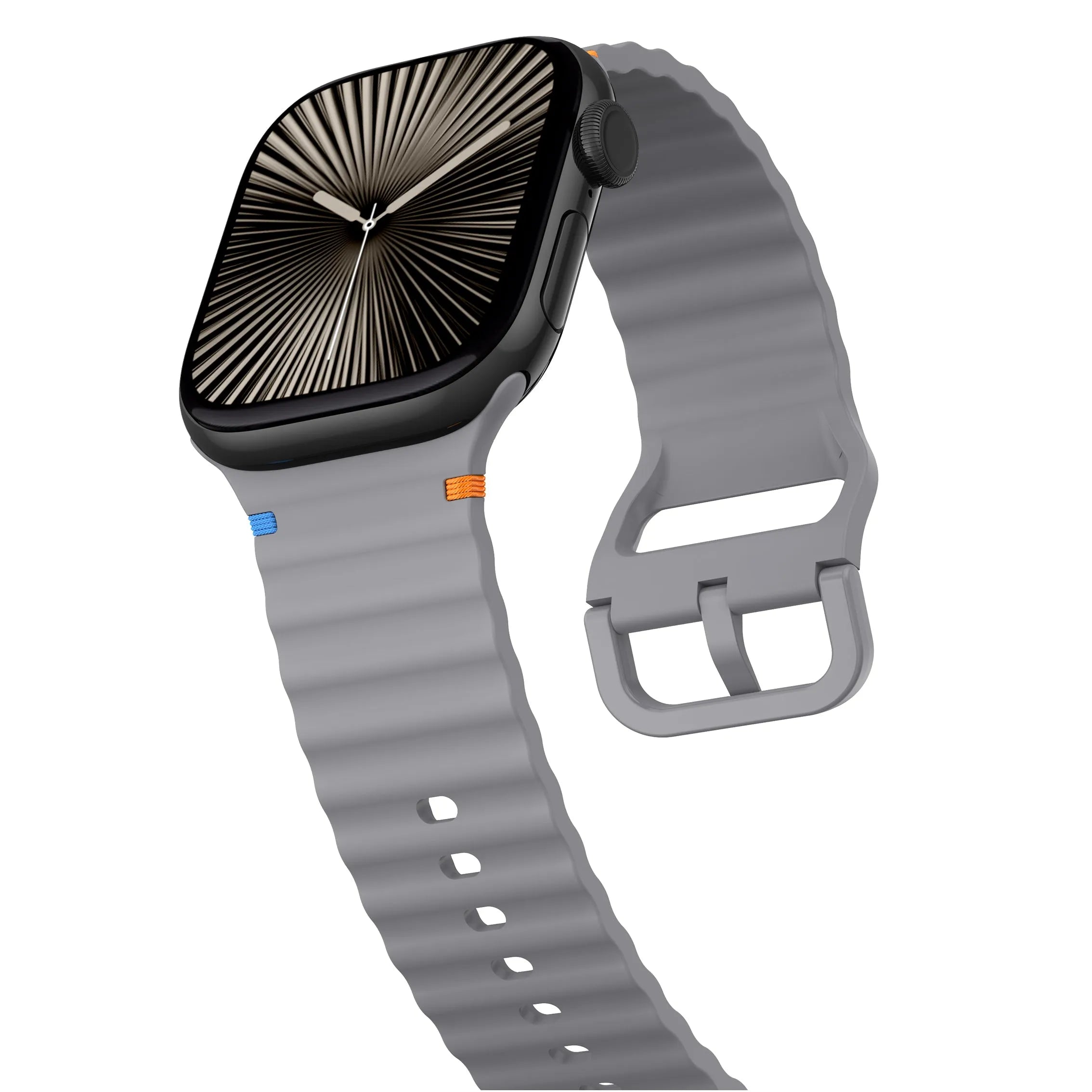 Bracelet Silicone Wave Apple Watch (gris foncé)