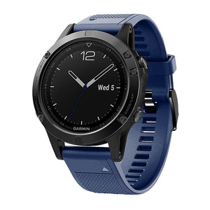 Garmin Quatix 8 - 47mm Silicone Strap (Dark Blue)