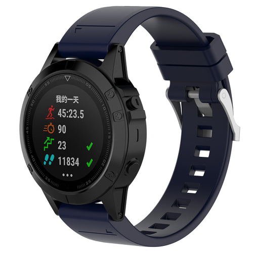 Bracelet silicone brillant Garmin Approach S70 - 42mm (bleu foncé)