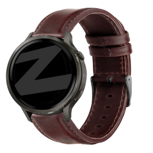Bandz Garmin Vivomove Style Leather Strap 'Classic' (Dark Brown)