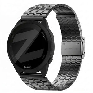 Bandz Garmin Forerunner 165 Adjustable Steel Strap (Black)
