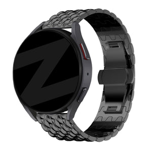 Bandz Bracelet acier 'Dragon' Garmin Forerunner 55 (noir)