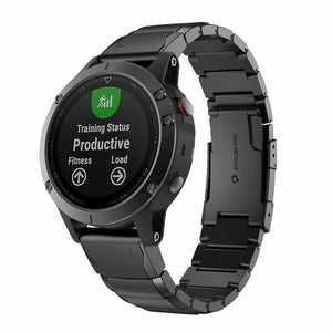 Bracelet acier Garmin Forerunner 745 (noir)