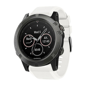 Bracelet silicone Garmin Fenix 8 Pro - 51mm (blanc)
