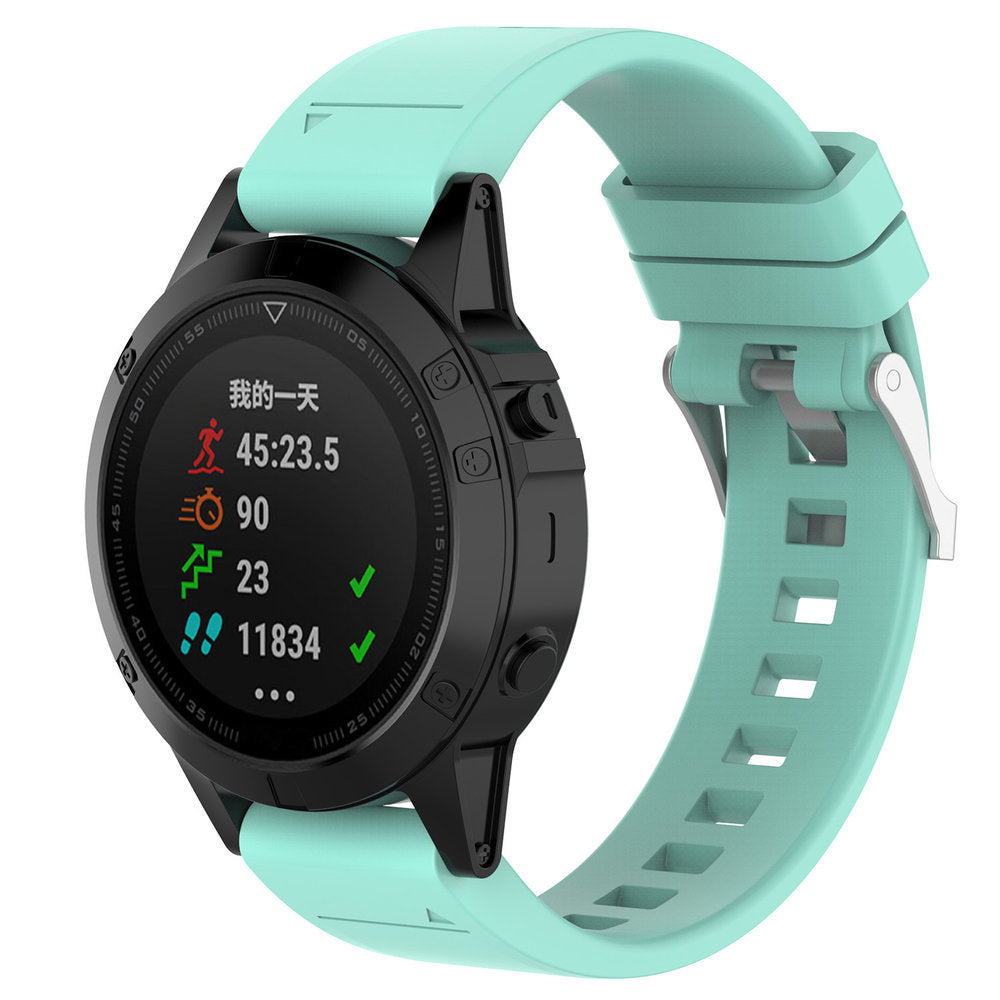 Garmin Fenix 7s Glossy Silicone Strap (Aqua)