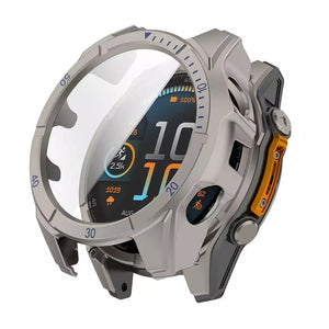 Coque rigide avec verre Garmin Fenix 8 - 51mm SOLAR (titane/bleu)