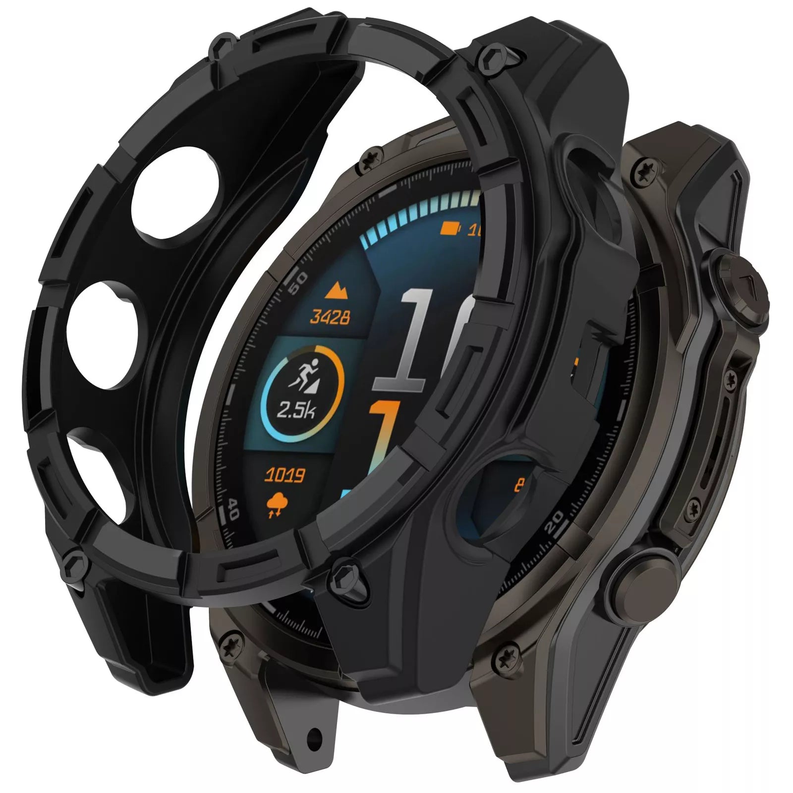Coque TPU robuste Garmin Fenix 8 - 47mm SOLAR (noir)