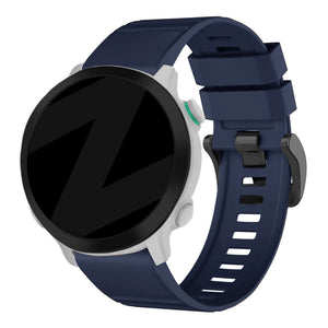 Bandz Garmin Quatix 8 Pro - 47mm Buckled Silicone Strap (Dark Blue)
