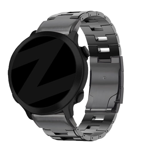 Bandz Garmin Forerunner 965 Titanium Link Strap (Grey)