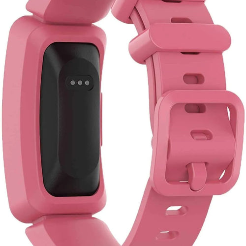 Silicone Strap, watermelon, on a watch, 3/4 front view