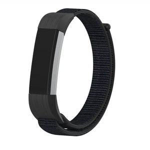 Nylon Strap, black, on a watch, 3/4 front view