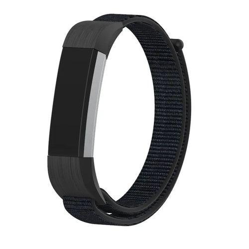 Nylon Strap, black, on a watch, 3/4 front view