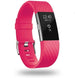 Bracelet silicone diamant Fitbit Charge 2 (rose vif)