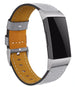 Bracelet cuir Fitbit Charge 3 (gris serré)