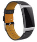 Bracelet cuir Fitbit Charge 3 (noir élégant)