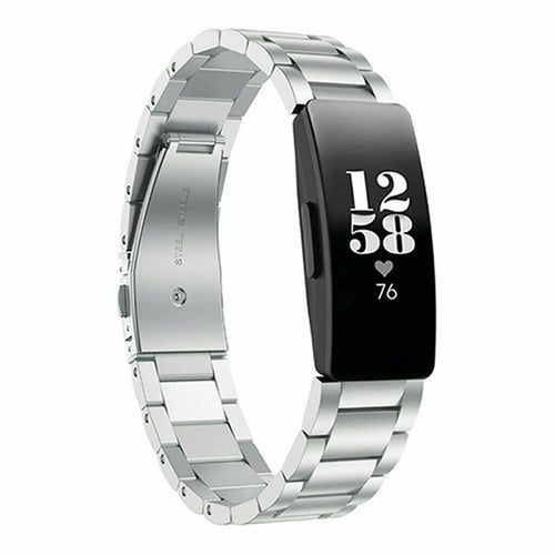 Steel Strap, silver, on a watch, 3/4 front view