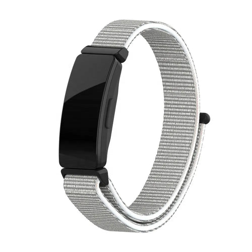 Nylon Strap, grey, on a watch, 3/4 front view
