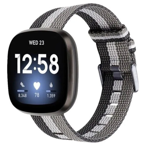 Woven Nylon Strap, on a watch, 3/4 front view