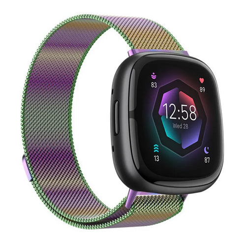 Milanese Strap, on a watch, 3/4 front view