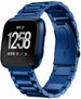 Bracelet acier Fitbit Versa (bleu)
