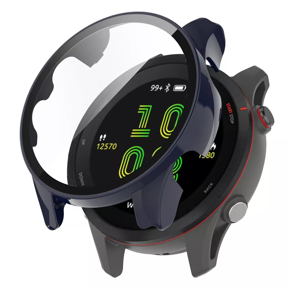 Coque rigide avec verre Garmin Forerunner 255 (bleu)