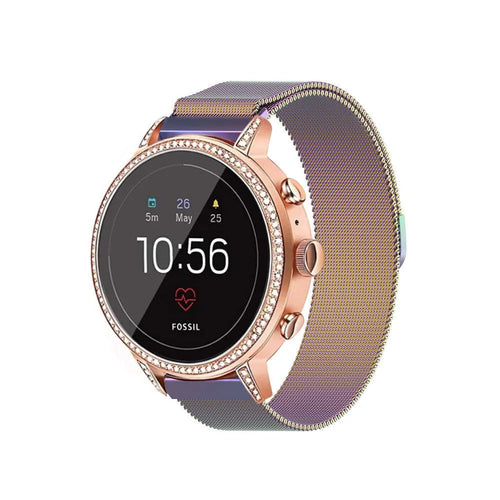 Fossil Gen 4 Venture (HR) Milanese Strap (Rainbow)