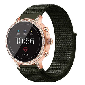 Bracelet nylon Fossil Gen 4 Venture HR (vert foncé)