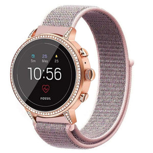 Bracelet nylon Fossil Gen 4 Venture HR (gris/rose)