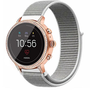 Bracelet nylon Fossil Gen 4 Venture HR (blanc/gris)