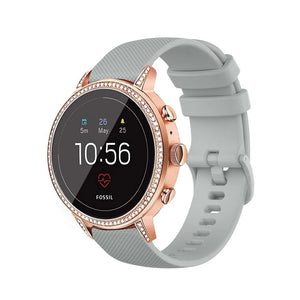 Bracelet silicone Fossil Gen 4 Venture HR (gris)