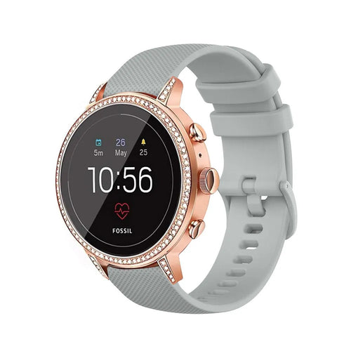 Bracelet silicone Fossil Gen 4 Venture HR (gris)
