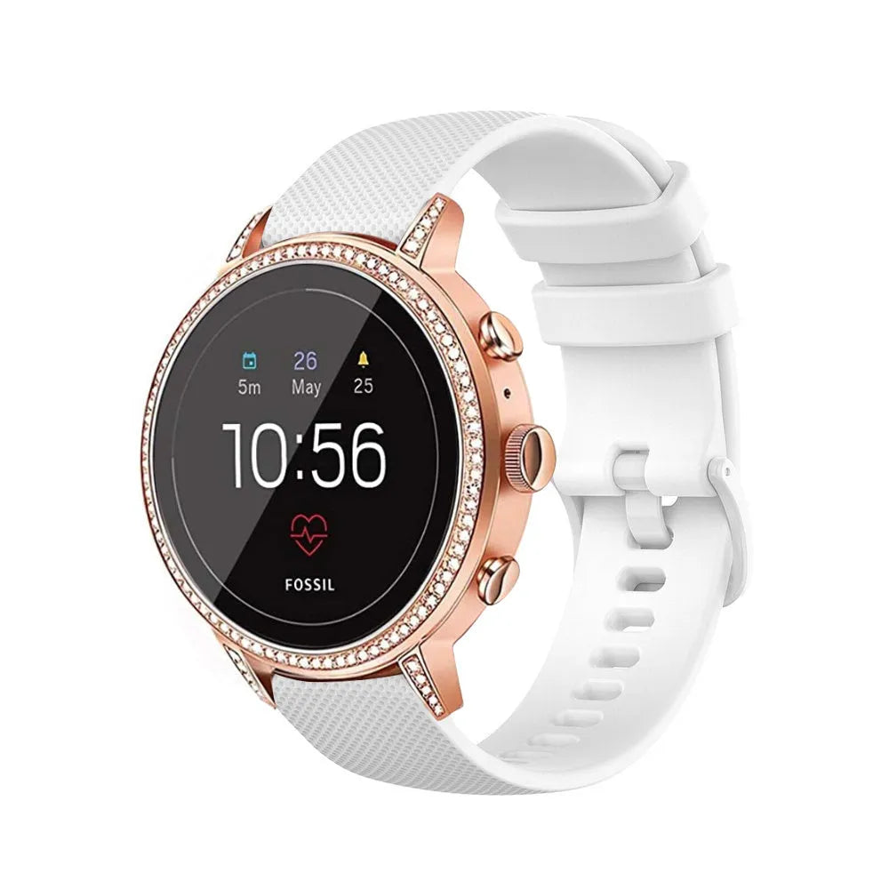 Bracelet silicone Fossil Gen 4 Venture HR (blanc)